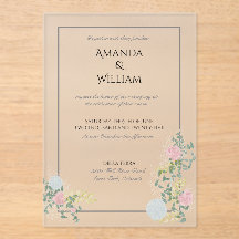 Fein geblüht Hochzeitseinladung