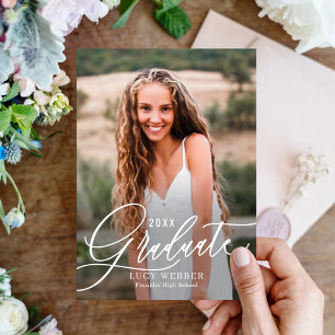 Fein gestaltete Abschlussanzeige Einladung