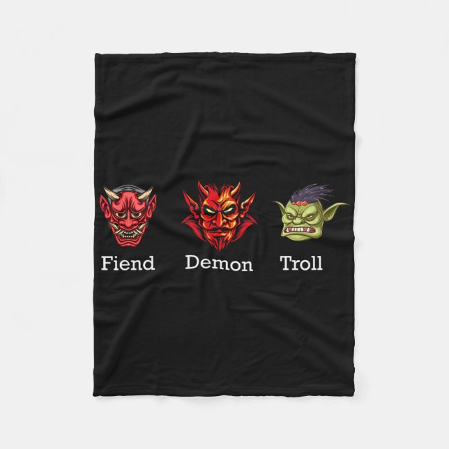 Feind Dämon Troll Subtil Anti Trump  Fleecedecke (Vorderseite)