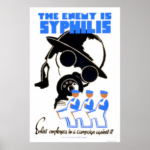 Feind ist Syphilis 1938 WPA Poster