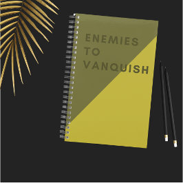 Feinde zu Vanquish Funny Olive & Bright Green Notizbuch