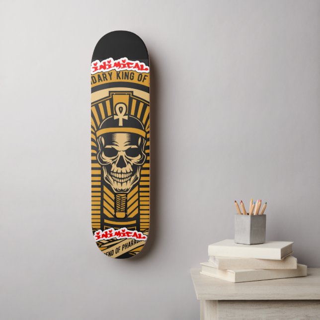 Feindlicher Pharao-King-Skateboard Skateboard (Wandkunst)