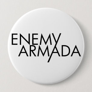 Feindliches Armada-Schwarz-Logo-Button Button