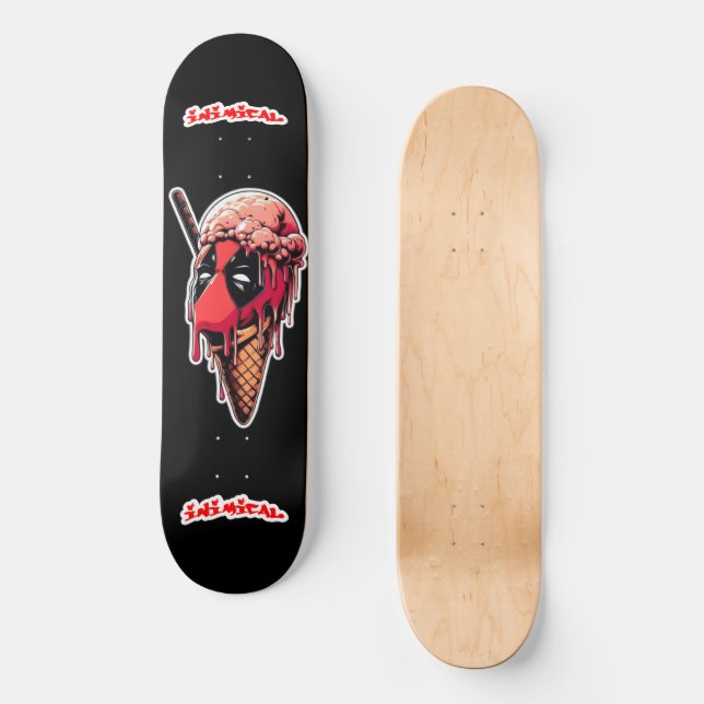 Feindliches Totes Eiscreme #2 Skateboard (Vorderseite)