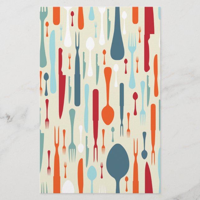 Feine Abstrakte Kitchen Knives Foren Spoons (Vorderseite)