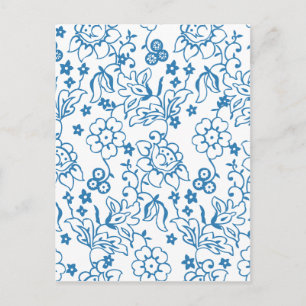 Feine Blume Cool Cute Mädchenhaft Retro Floral Postkarte