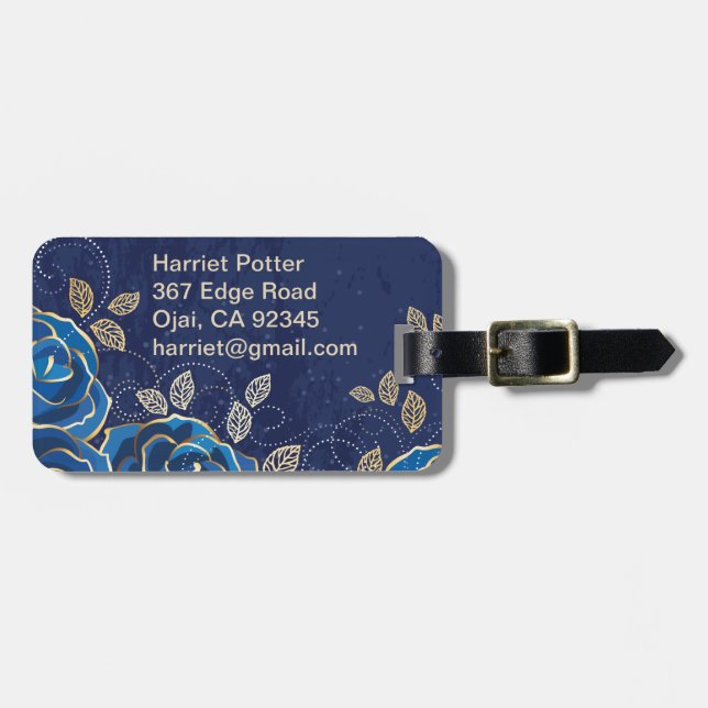 Feine Blume Cool Niedlich Giro Retro Florenz Gepäckanhänger (Vorderseite horizontal)