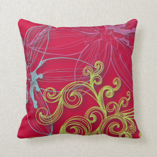 Feine Blume Cool Niedlich Giro Retro Florenz Kissen