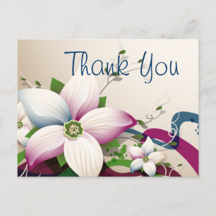 Feine Blume Cool Süße Mädchen Retro Blumenmuster Postkarte