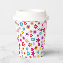 Feine Blumendruckpapier-Cup - elegant Pappbecher