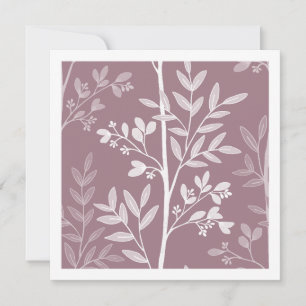 Feine Blumengarten-Staubrose-Mauve-Kunstkarte Karte