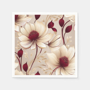 Feine Blüte mit grauenhaften Blüten Serviette