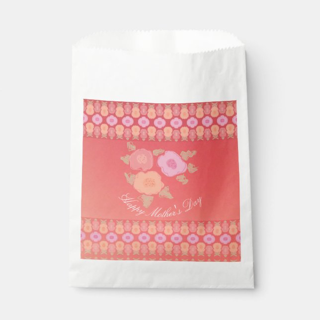 Feine Blüte mit rosa Geschenktütchen (Vorderseite)