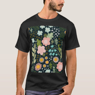 Feine Blüte: Nahtlose Vintage Schönheit. T-Shirt