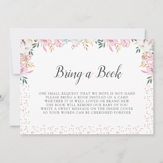 Feine Blüte und Baumwolle für ein Buch Einladung (Vorderseite)