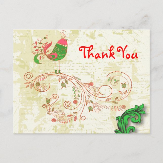 Feine Coole Niedliche Girly Retro Blumenmode Postkarte (Vorderseite)