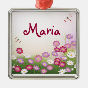 Feine Coole Süße Mädchen Retro Blumenmode Ornament Aus Metall