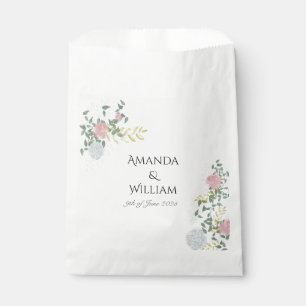 Feine Florale Aquarell-Hochzeit Geschenktütchen