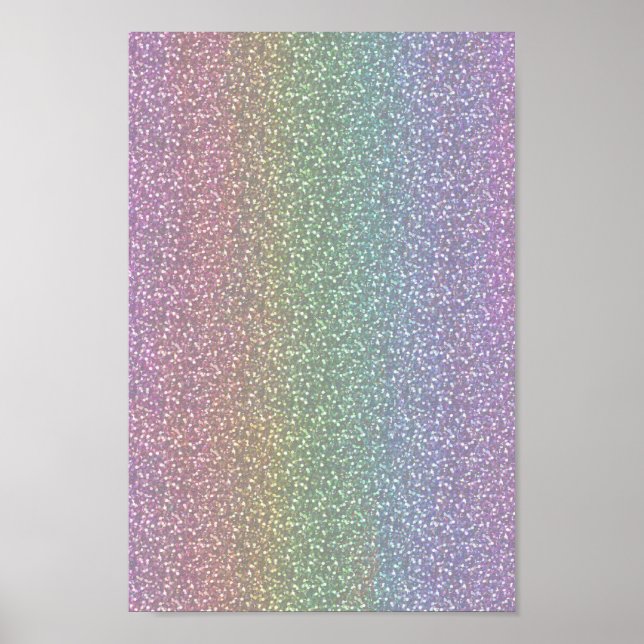Feine Imitate Glitzer Glitzern Shiny Rainbow Pearl Poster (Vorne)