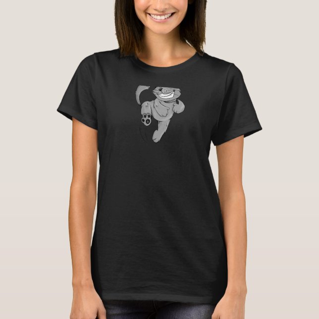 Feine Katze in Graufarbe T-Shirt (Vorderseite)