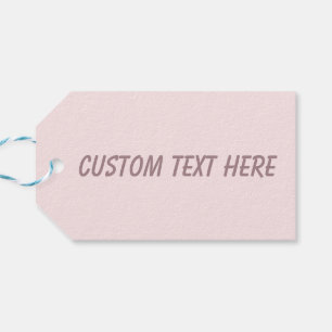 Feine, kräftige Farbe schlicht röstelig rosa Geschenkanhänger