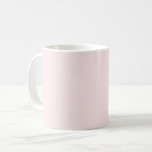 Feine, kräftige Farbe schlicht röstelig rosa Kaffeetasse (Vorderseite Links)