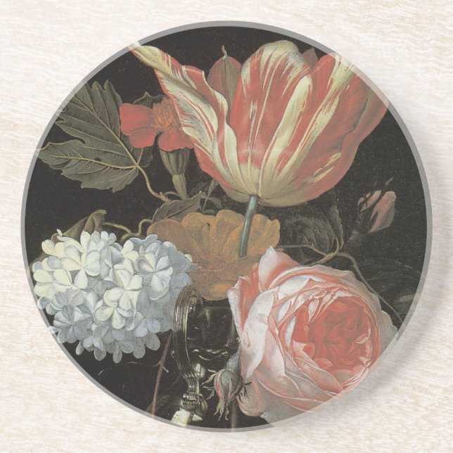 Feine Kunst-mit BlumenUntersetzer Untersetzer (Vorne)