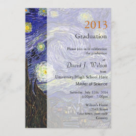 Feine Kunst Starry Night Abschlussfeier Einladung