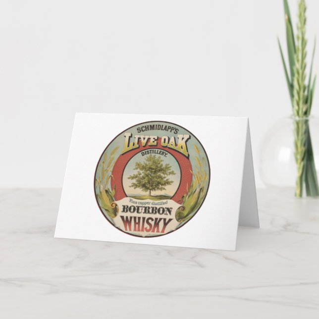 Feine Kupfer destillierter Bourbon Whisky. Karte (Vorderseite)