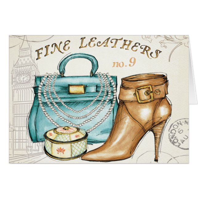 Feine Ledertasche und Schuh (Vorderseite (Horizontal))