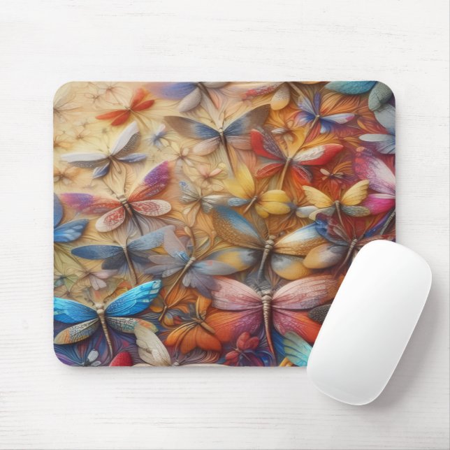 Feine Libellen  Mousepad (Mit Mouse)