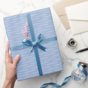 Feine Linien auf Blau Geschenkpapier