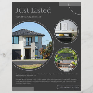 Feine Linien Immobilienmakler neutral Flyer