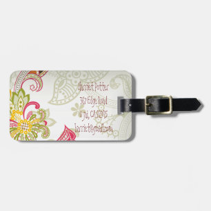 Feine Niedliche Coole Girly Retro Blumenmode Gepäckanhänger