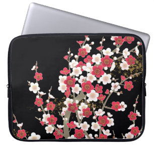 Feine Niedliche Coole Girly Retro Blumenmode Laptopschutzhülle