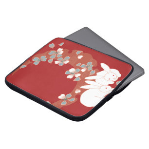 Feine Niedliche Coole Girly Retro Blumenmode Laptopschutzhülle