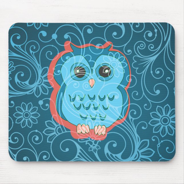 Feine Niedliche Coole Girly Retro Blumenmode Mousepad (Vorne)