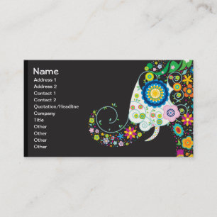 Feine niedliche coole Girly Retro Blumenmode Visitenkarte