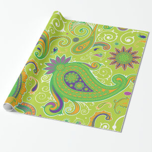 Feine Paisley-Kühle-Süße-Mädchen-Retro-Mode Geschenkpapier