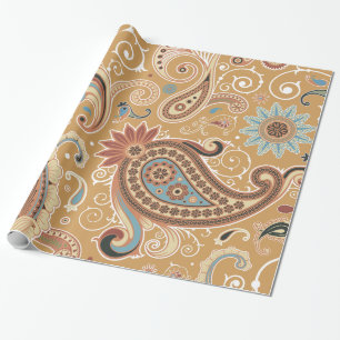 Feine Paisley-Kühle-Süße-Mädchen-Retro-Mode Geschenkpapier
