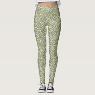 Feine Reptilienhaut Nahtloses Muster Leggings