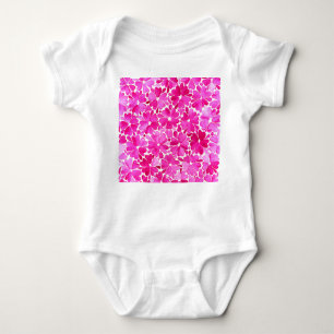 Feine rosa Blume Baby Strampler