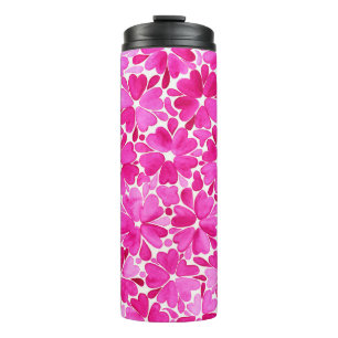 Feine rosa Blume Thermosbecher