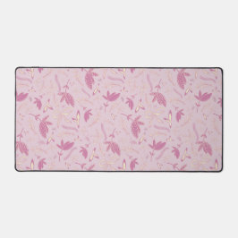 Feine rosa Blume und Bögen Schreibtischunterlage