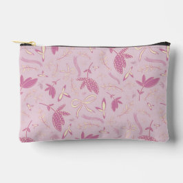 Feine rosa Blume und Bögen Zubehörtasche