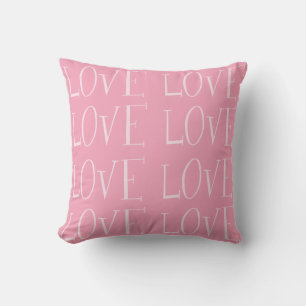 Feine rosa Liebe Typografie Valentinstag Kissen