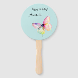 Feine rosafarbene Schmetterlinge in Pastellfarben Fächer