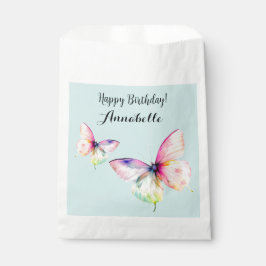 Feine rosafarbene Schmetterlinge in Pastellfarben Geschenktütchen