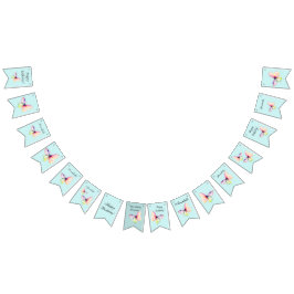 Feine rosafarbene Schmetterlinge in Pastellfarben Wimpelkette