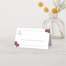 Feine Rose Faltende Platzkarte
